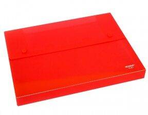 School Stationery Supplies Document Case , Red Modest -FL 08 RD - Image 1