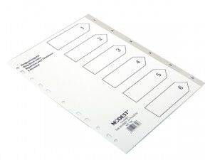 Divider A4 PVC 1-6 Tab Grey Modest - MS 106 - Image 1