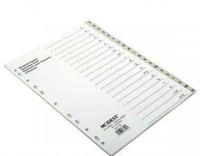 Divider PVC A4 A-Z Tab Grey Modest-MS 155 - Image 1