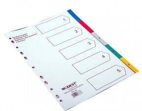 School Stationery Supplies Divider PVC 5 Tab W/Numbers Modest-MS 205 - Image 1