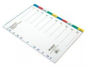 School Stationery Supplies Divider PVC 10 Tab W/Numbers Modest-MS 210 - Image 1
