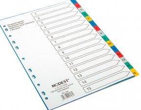 School Stationery Supplies Divider PVC A4 15 Tab W/Numbers Modest -MS 405 - Image 1