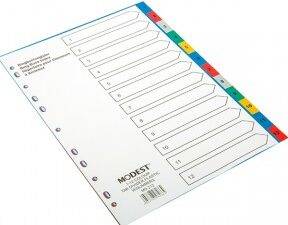 Divider PVC 12 Color W/Number Modest -MS 212 - Image 1