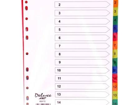 Divider With Number, PVC A4 15Tab Deli - Image 1