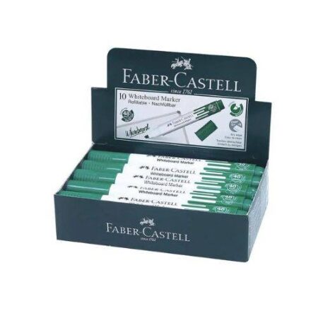 School Stationery Supplies Faber-Castell Refillable Whiteboard Markers Pkt/10 Pcs - Image 3