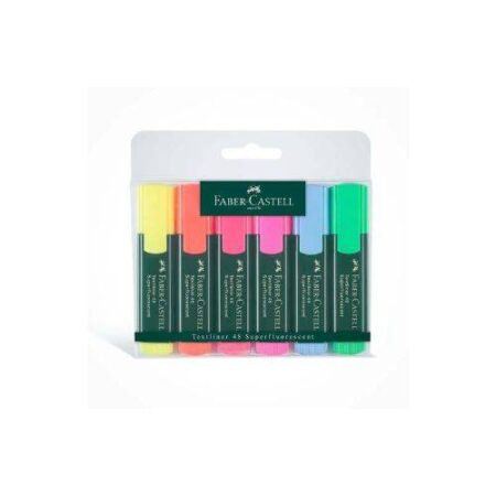 School Stationery Supplies Faber-Castell Classic Highlighter Wallet Pkt/6 Pcs - Image 7