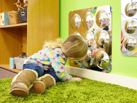 LARGE 9 DOMED ACRYLIC MIRROR PANEL-COM - Image 2
