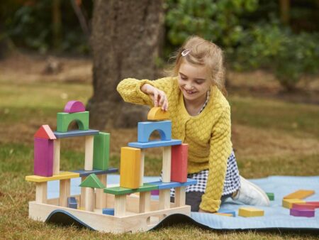 RAINBOW WOODEN JUMBO BLOCK SET-COM - Image 1