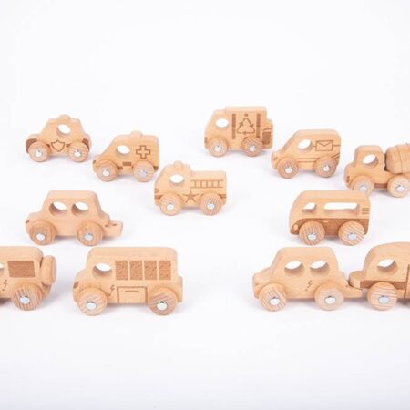 NATURAL WOODEN VEHICLES SET-COM - Image 2