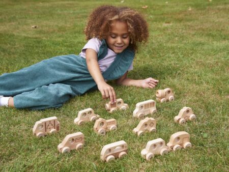 NATURAL WOODEN VEHICLES SET-COM - Image 1