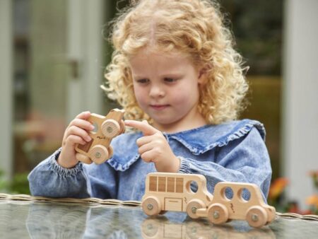 NATURAL WOODEN CITY E-VEHICLES SET-COM - Image 2