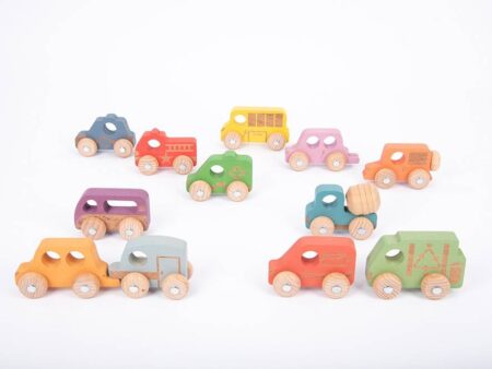 RAINBOW WOODEN VEHICLES SET-COM - Image 2