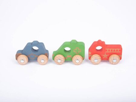 RAINBOW WOODEN EMERGENCY VEHICLES-COM - Image 1