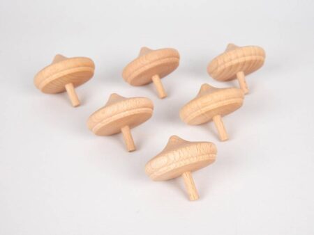 NATURAL WOODEN SPINNING TOPS-COM - Image 2