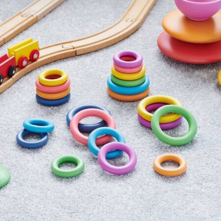 RAINBOW WOODEN RINGS-COM - Image 1