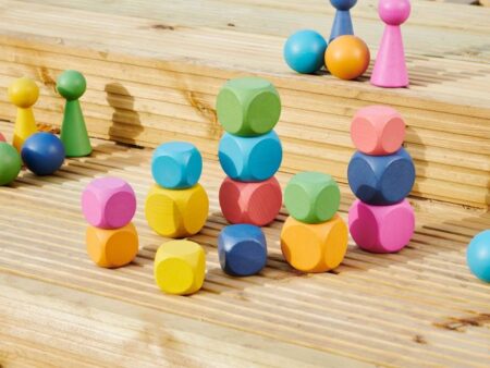 RAINBOW WOODEN CUBES-COM - Image 1