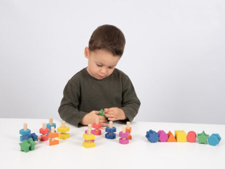 RAINBOW WOODEN NUTS & BOLTS-COM - Image 1