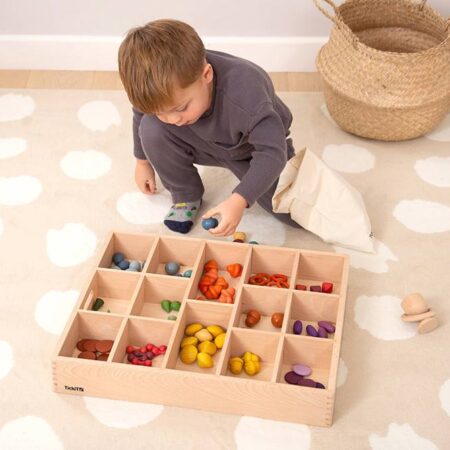 WOODEN SORTING TRAY - 14 WAY-COM - Image 1