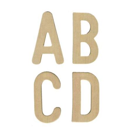 School Stationery Supplies Upper Case Wooden Letters Pk 26-MB - Image 1