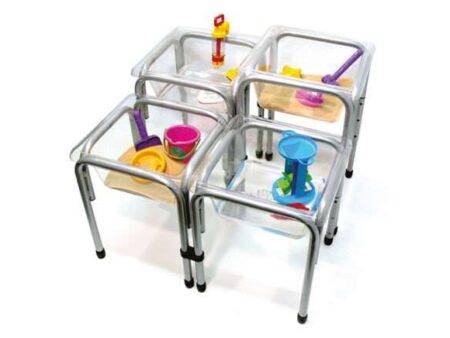 Titchy Tubs Water Play Set Of 4 Clear With Stands-CICA - Image 1