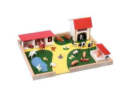 Wooden Farm & Farm Animals Set-CICA - Image 1