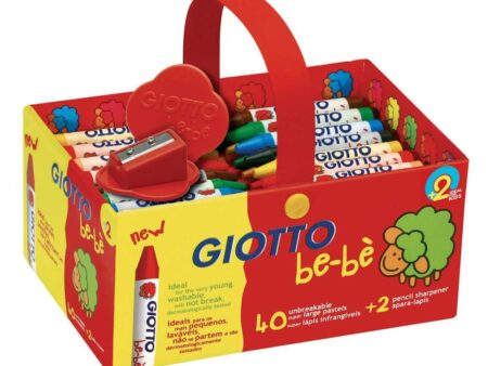 Giotto Be-B? Super Wax Crayons - Pack Of 40 + 2 Sharpeners-EYR - Image 1