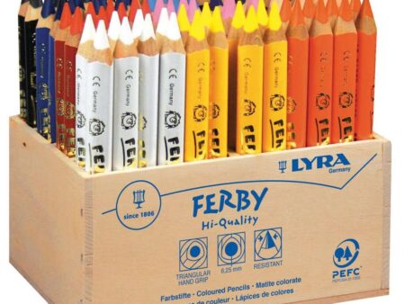 96 Ferby Colouring Pencils - Coloured Barrel-EYR - Image 1