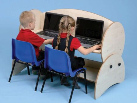 Wide Low Level Adjustable Computer Desk-EYR - Image 1