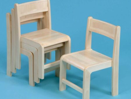 Solid Beech Stacking Chairs 21 Cm-EYR - Image 1