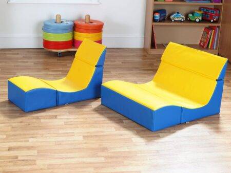 Ergo Vari Double Sofa Blue & Yellow-EYR - Image 2