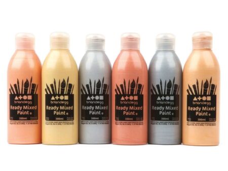 Ready Mixed Paint Metallic Assortment 6 x 300ml-EYR - Image 1