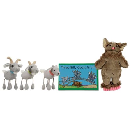 School Stationery Supplies Billy Goats Gruff Finger Puppets-EYR - Image 1