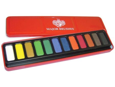 Watercolour 12 Colour Paintbox (Pack of 30)-EYR - Image 2