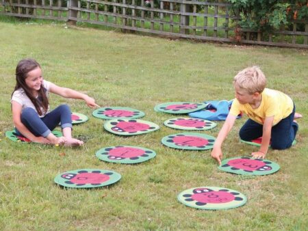 Counting Ladybirds Outdoor Play Mats - Set of 24-EYR - Image 1