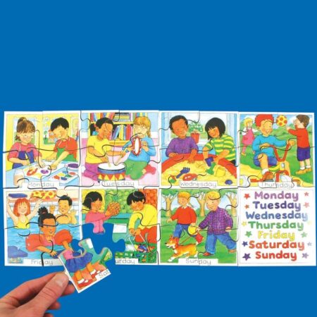 School Stationery Supplies Days Of The Week Jigsaw Puzzle-EYR - Image 1