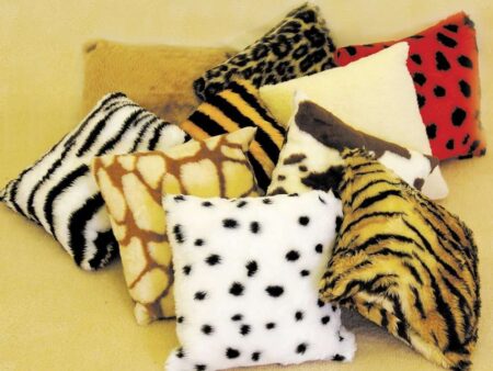 Animal Squares Furry Cushions-EYR - Image 1