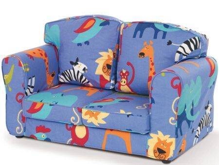 Loose Cover Blue Lion Children's 2 Seater Sofa-EYR - Image 1