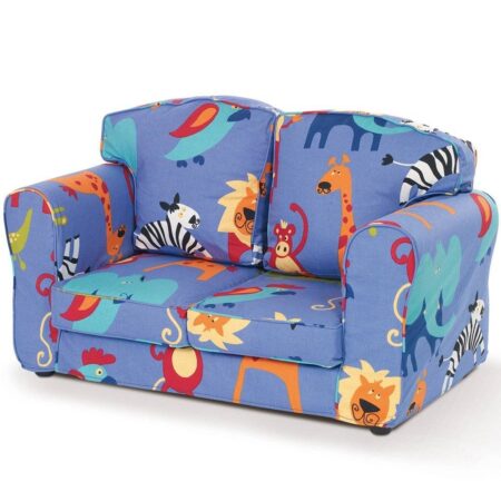 Loose Cover Blue Lion Children's 2 Seater Sofa-EYR - Image 1