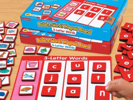 Lakeshore Build-A-Word! Magnet Board 3 Letter Words-EYR - Image 1