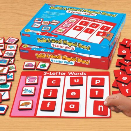 Lakeshore Build-A-Word! Magnet Board 3 Letter Words-EYR - Image 1