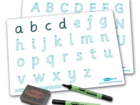 Show-me A4 Letter Formation Mini Whiteboards, Class Pack, 35 Sets-EYR - Image 1
