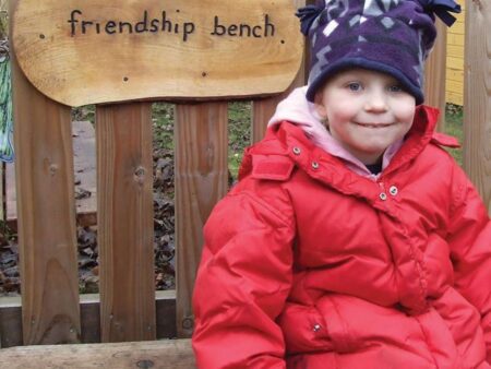Wooden Playground Bench-EYR - Image 2