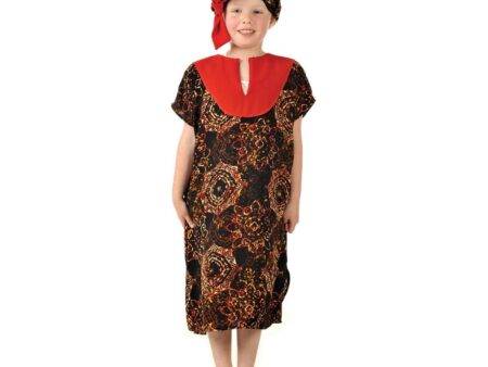 Traditional African Inspired Dashiki Dress Clothing, Girl-EYR - Image 1