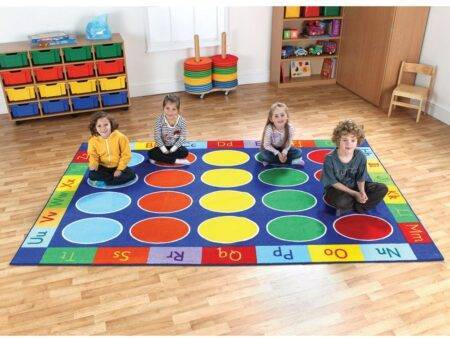 Rainbow ABC Rectangular Carpet - 3m x 2m-EYR - Image 1