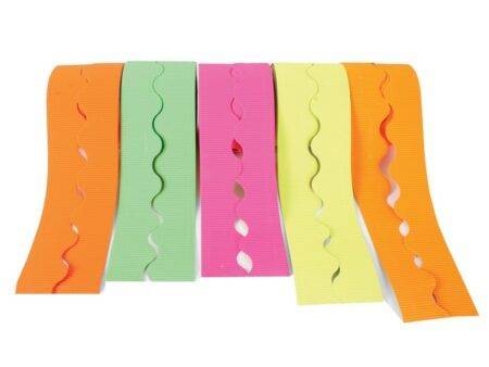Day Glo Corrugated Scalloped Border Rolls-EYR - Image 1