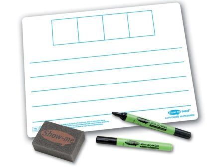 Show-me A4 4-Frame Phoneme Mini Whiteboards, Class Pack, 35 Sets-EYR - Image 1