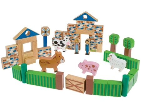 Wooden Farmyard Building Blocks-EYR - Image 1