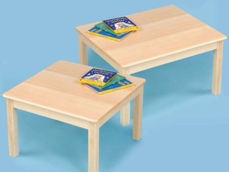 Rectangular Solid Beech Tables Size: (W) 69 x (L) 120cm / 40cm-EYR - Image 1