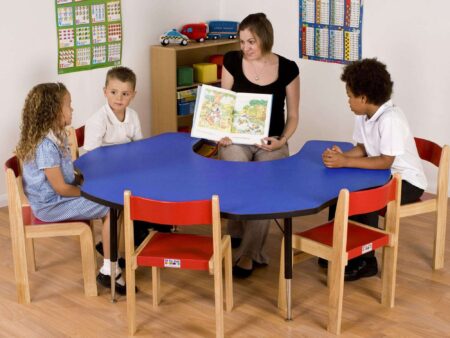 Height Adjustable Teacher Flower Table Maple-EYR - Image 1