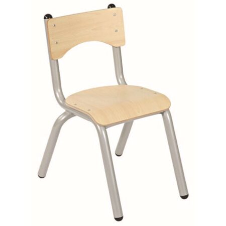 School Stationery Supplies 31cm Chair Silver Pk Of 4-EYR - Image 1